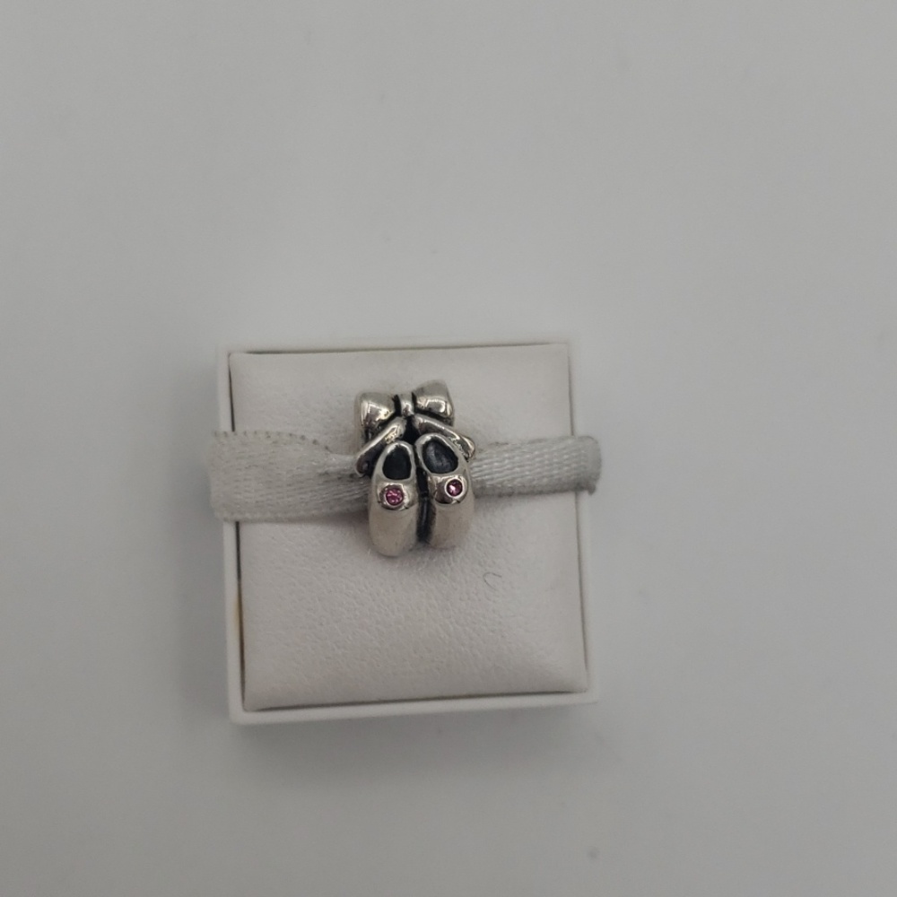 New Biagi Sterling silver Ballet Shoes Bead